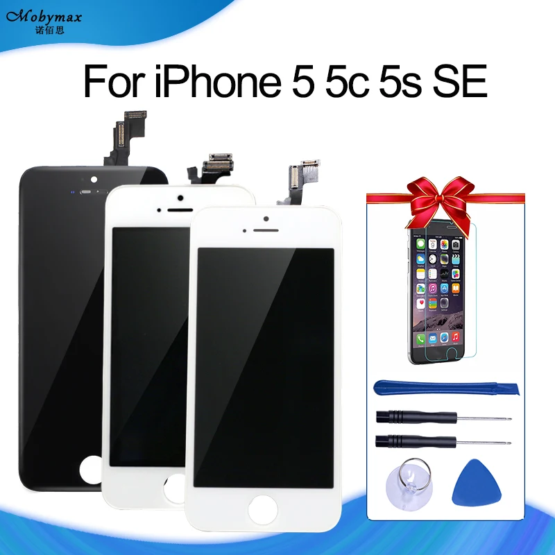 AAA+++ класс ЖК-экран для iphone 5s дисплей сенсорный дигитайзер сборка Замена для iphone 5 SE Модуль черный и белый цвет