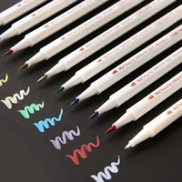 10 colors sta metallic marker pen scrapbooking crafts card making brush round head art pen drawing stationery office supplies
