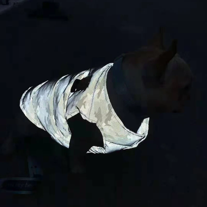 Светоотражающая светящаяся Одежда для собак индукционный свет зимний теплый