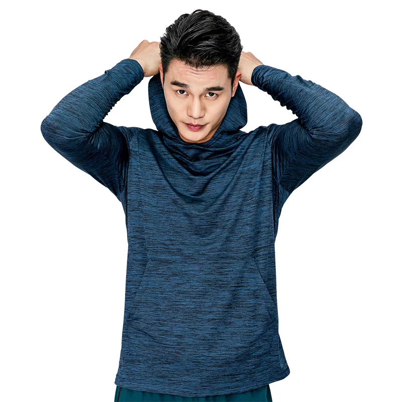 Толстовка мужская с капюшоном быстросохнущая дышащая Спортивная одежда для бега