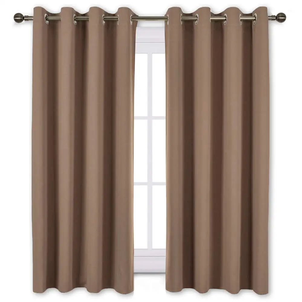 Khaki 1 панель, черные затемняющие занавески для комнаты, драпировки, микрофибра, шумопоглощающие, термоизолированные, с люверсами для дома, Decotaion - Цвет: Khaki