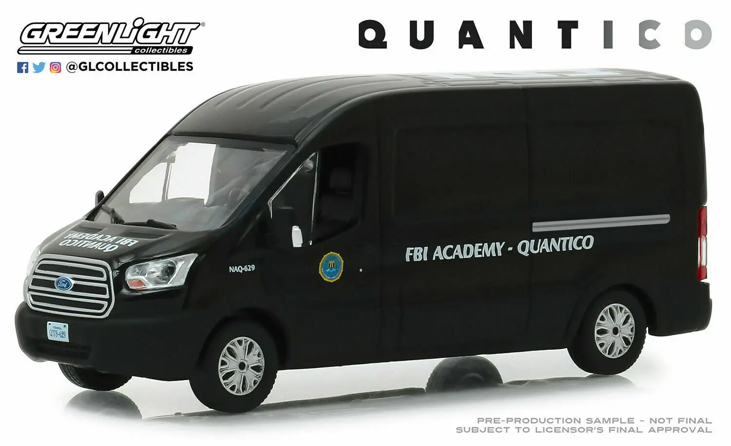 GreenLight 1:43 академия 2015 Ford Transit Van бутик игрушечный автомобиль из сплава для детей