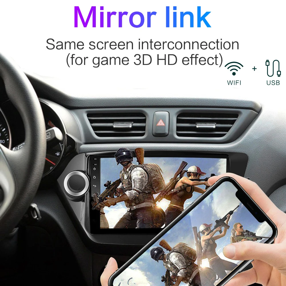 Автомагнитола 2DIN с GPS-навигацией Android 9 1 для Kia RIO 3 4 Rio 2010 2011 2012 2013 2014 2015 2016 2017 2018