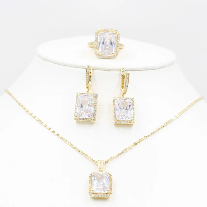 Комплект из колье и серёг золота 585 пробы | Украшения аксессуары