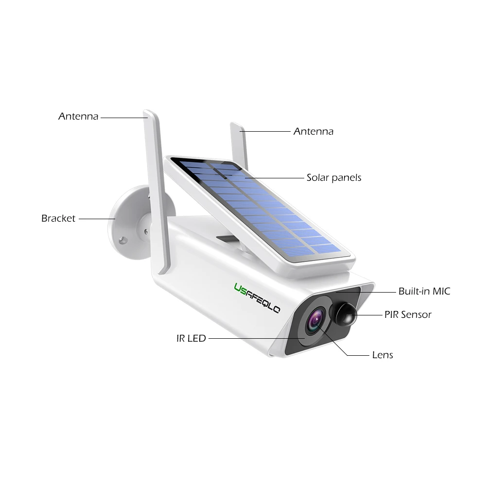 IP камера с Wi Fi и солнечной батареей 1080P HD|Камеры видеонаблюдения| |