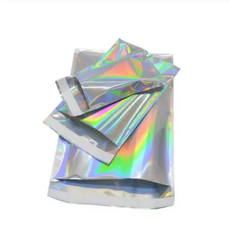 

Speedy Mailers 10PCS Self-seal Adhesive Courier Bags Laser Holographic Plastic Poly Envelope Mailer Postal Shipping Mailing Bags