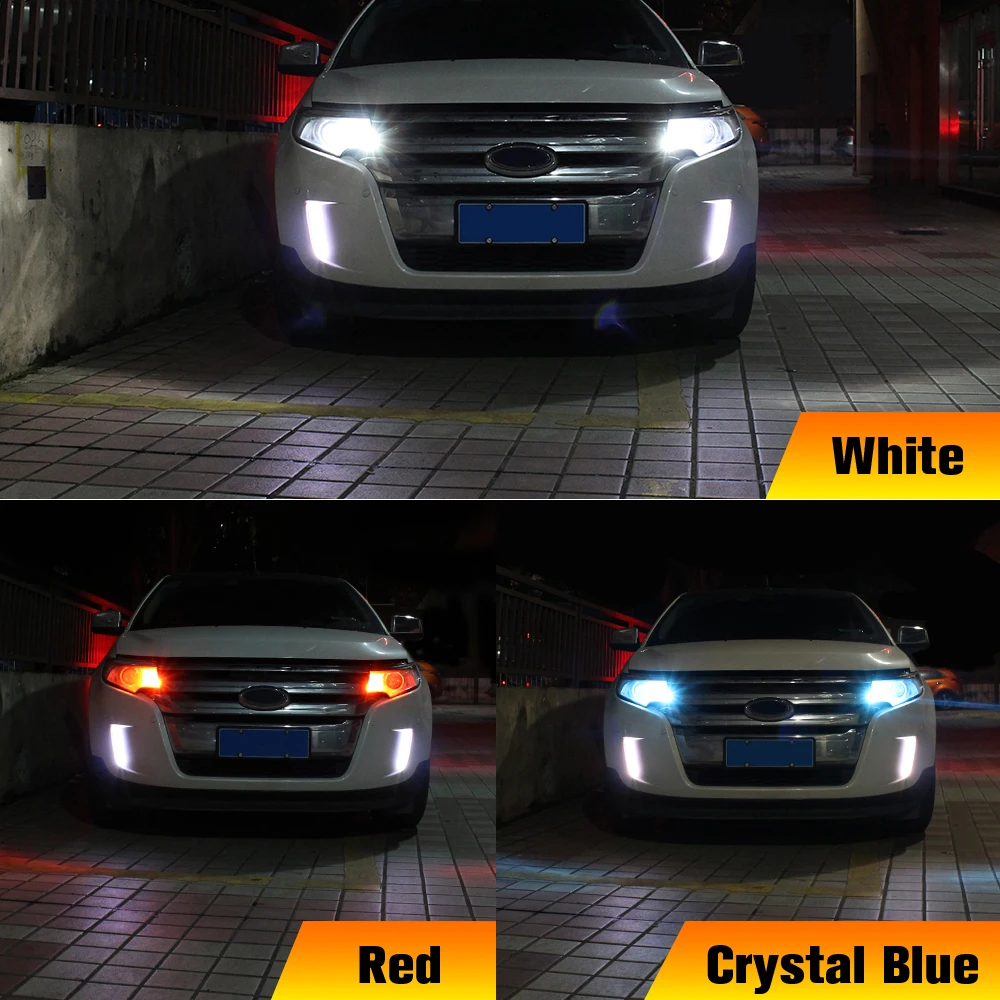 Светодиодные дневные ходовые огни 2 шт. лампа DRL Canbus W21/5 Вт 7443 T20 для VW Up e-UP Caddy MK4 Touareg