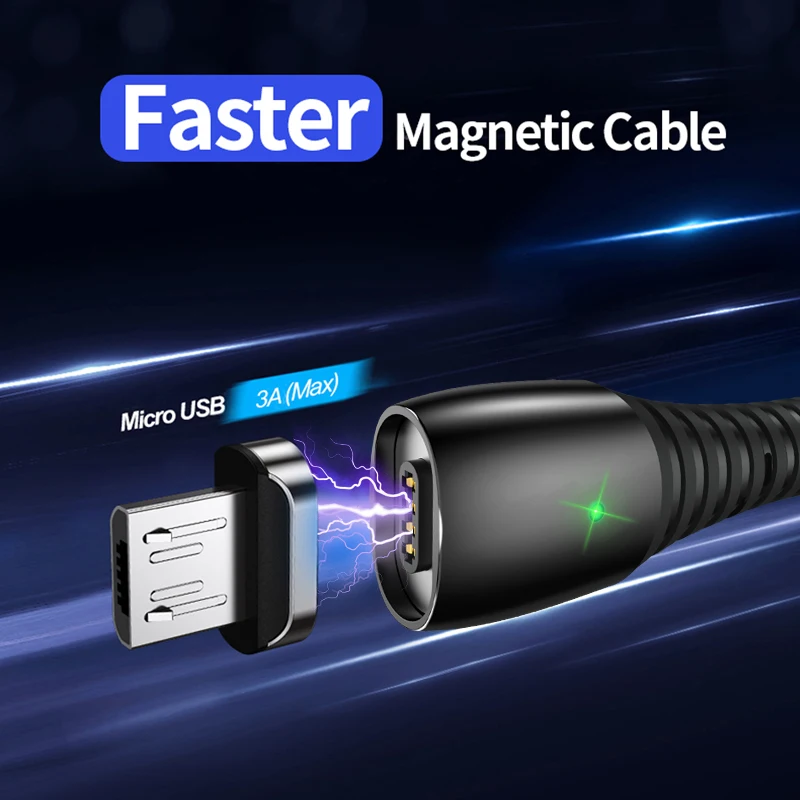 5А Type c кабель Магнитный Micro Usb зарядный телефон зарядное устройство Быстрая