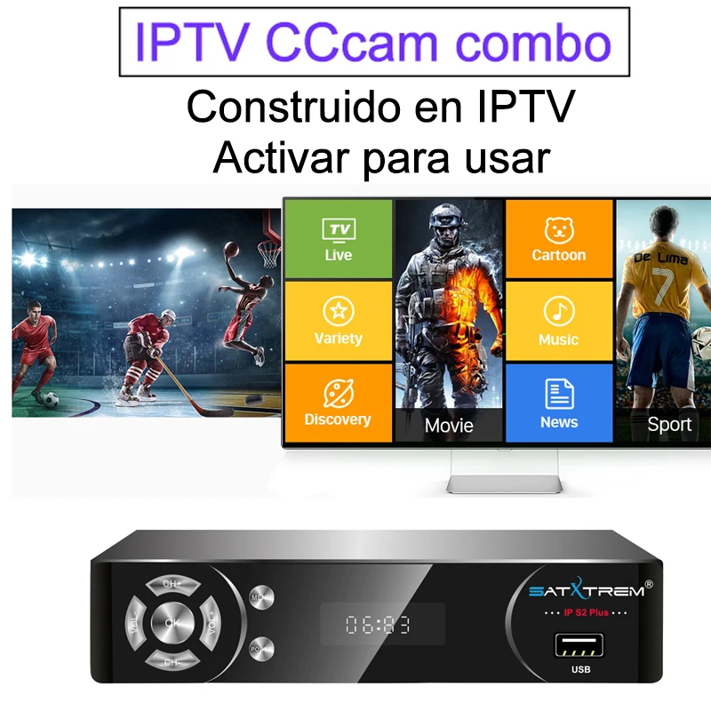 Satxtrem IPS2 Plus DVB-S2 IPTV BOX Full HD 1080P цифровой спутниковый ресивер+ USB wifi декодеры поддержка powervu Cline bisskey