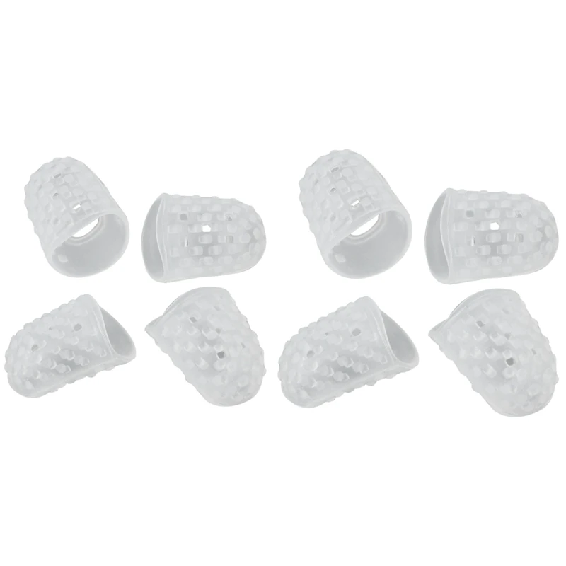 

8Pcs New Soft Silicone Guitar Thumb Finger Picks Protector Fingertips ( Transparent XS/ XXS )
