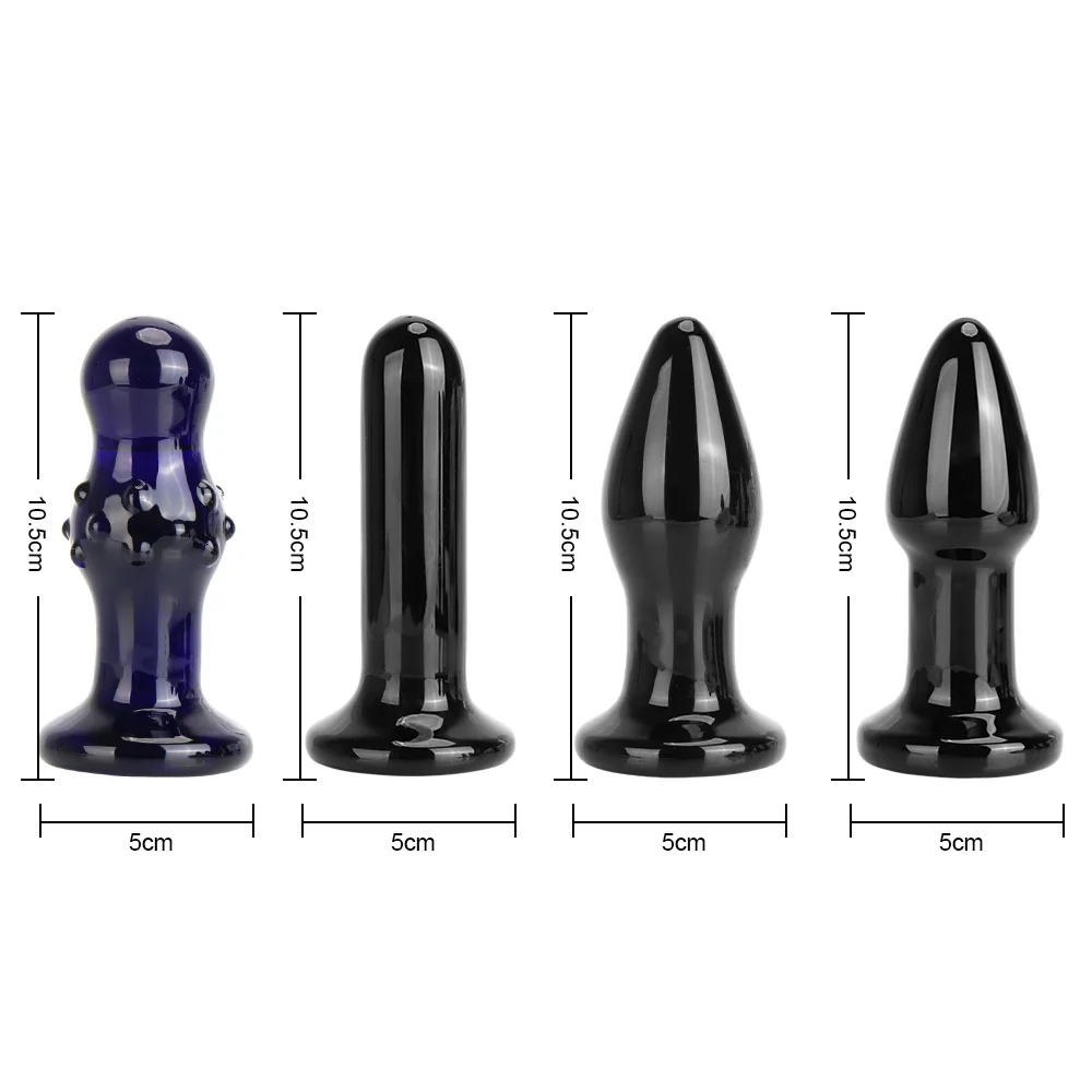 Анальная пробка из гладкого стекла для взрослых 10 режимов интимные игрушки