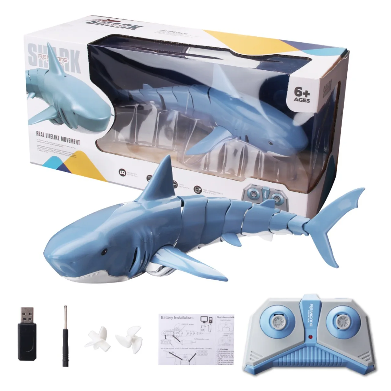 

Remote Control Shark Toys RC Animal Electronic Swim Fish Funny Electric Swimming Pool Toy For Boy Children Birthdays Gifts