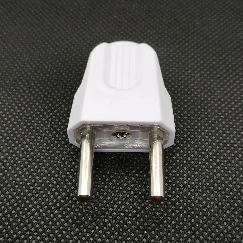 Белый AC 250V 10A EN EU круглый 2 контактный разъем для шнура питания электрическая