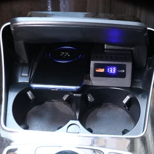 15w car qi wireless charging phone charger for mercedes benz w205 amg c43 c63 glc 43 glc 63 x253 c300 c class glc accessories