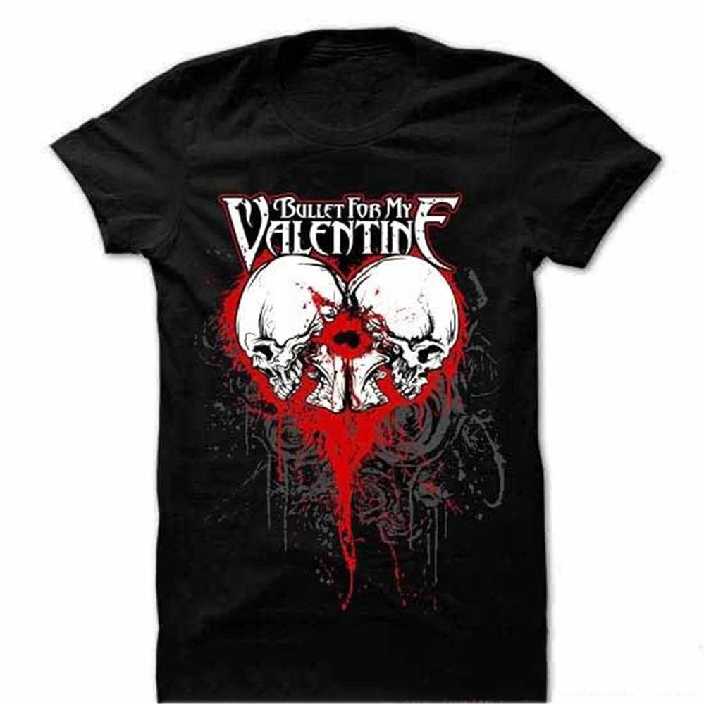 Мужская и женская футболка BULLET FOR MY ко Дню Святого Валентина панк-рок размеры |