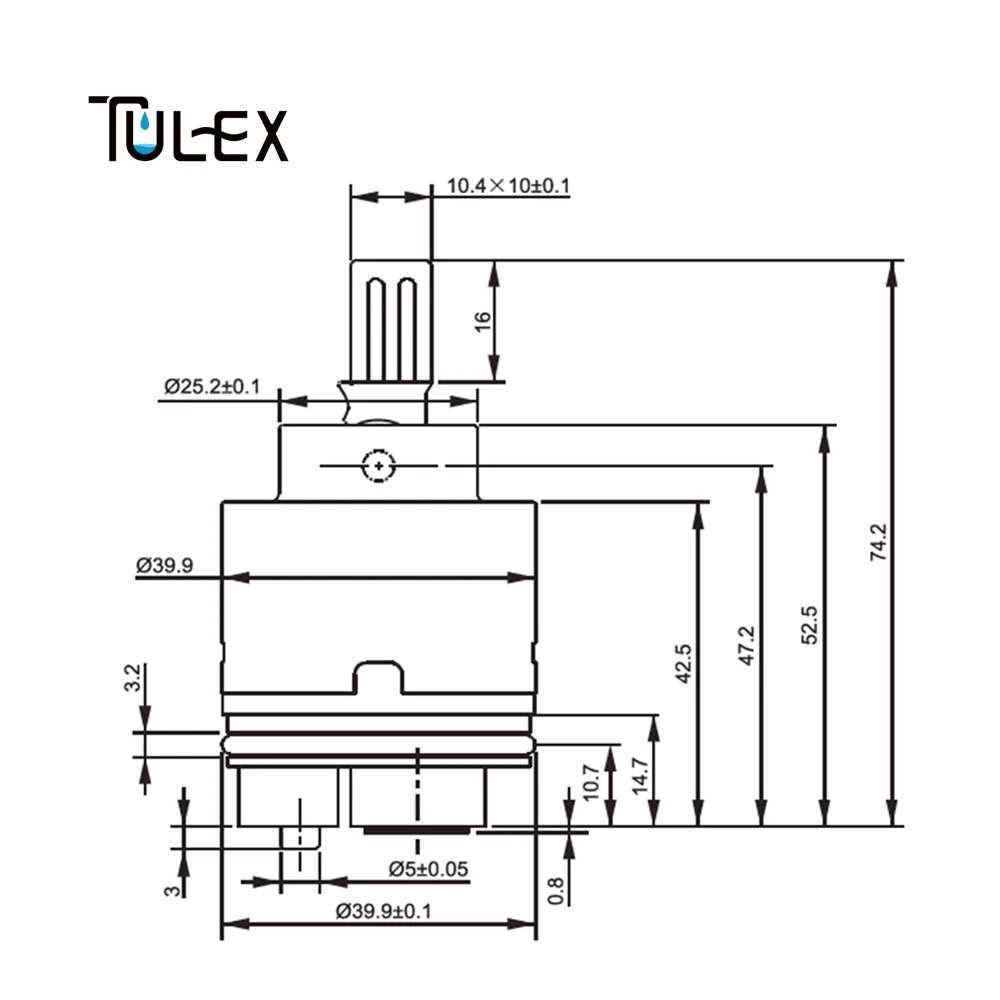 TULEX 40 мм Керамический дисковый кран картридж с дистрибьютором с фильтром кран клапан ядро Замена части Аксессуары для ванной комнаты