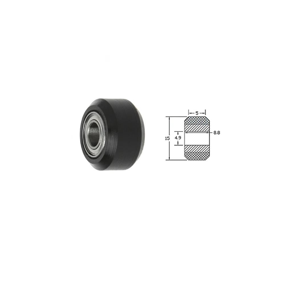 black Small wheel 10 шт./лот ЧПУ Openbuilds колеса POM с подшипниками большие модели пассивные круглые колеса натяжной шкив шестерни perlin колеса для ender 3& cr10 - Цвет: black Small wheel