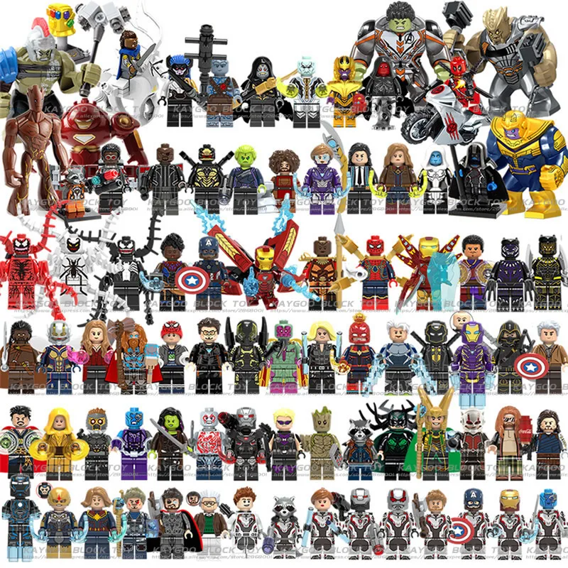 84pcs 34 шт./лот, строительные блоки Marvel, супергерои, Мстители, DC, Человек-паук, Бэтмен, Железный человек, танос, Тор, модели, набор кирпичей, детская игрушка - Цвет: 84pcs