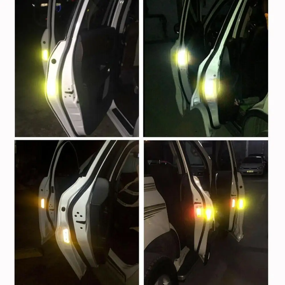 4 шт. открытая наклейка на дверь автомобиля светоотражающая лента Предупреждение