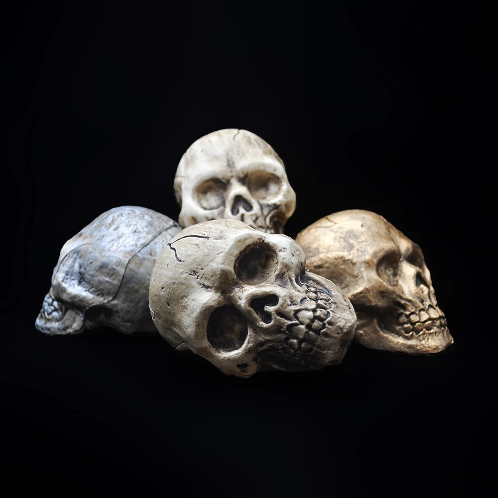 Украшение в виде черепа на Хэллоуин пластиковая поддельная модель скульптура