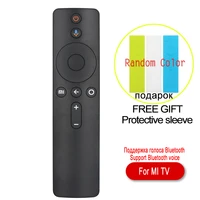 used replace for bluetooth voice remote control xiaomi mi smart tv with the google assistant control free gift protective sleeve