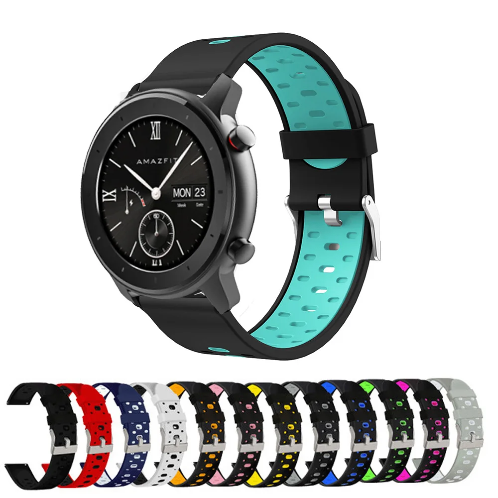 

20MM Replacement Silicone Strap For Huami Amazfit GTR 42mm Smartwatch Sport Bracelet For Amazfit Bip Youth Lite Watchband Correa