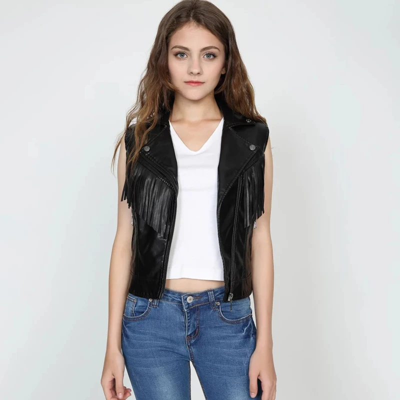Куртка-жилет TMODA260 Za Женская из искусственной кожи модная верхняя одежда
