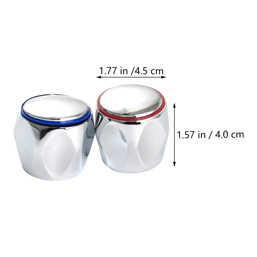 

2 Sets Spray Head Hand Wheel Hot and Cold Handle Replacement Parts