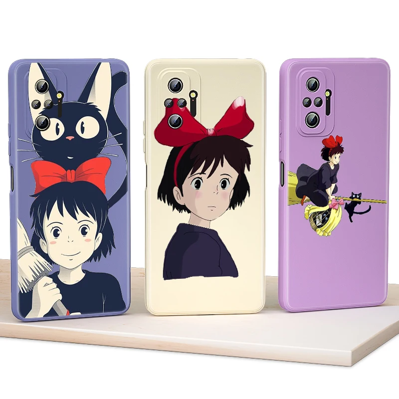 

Cute Cartoon Anime Girl For Xiaomi Redmi Note 10S 10T 10 9T 9 9S 8T 8 7 Pro Max 5G Phone Case Liquid Silicone Soft TPU Cover