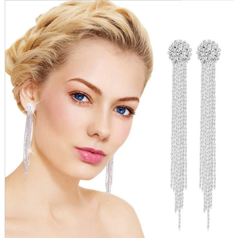 Серьги женские Импортные европейские и американские темпераментные длинные