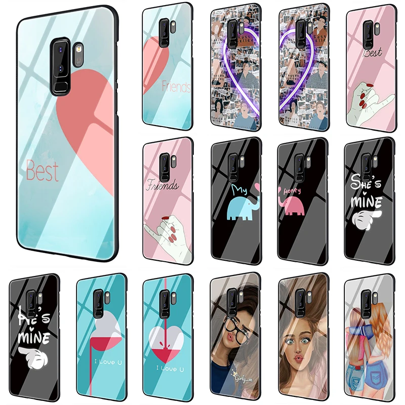Чехол BFF из закаленного стекла для Samsung S7 Edge S8 S9 S10 Note 8 9 10 Plus A10 20 30 40 50 60 70 | Мобильные