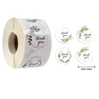 500pcsroll 1inch round thank you handmade diy scrapbook wedding birthday party small gift sealing self adhesive paper