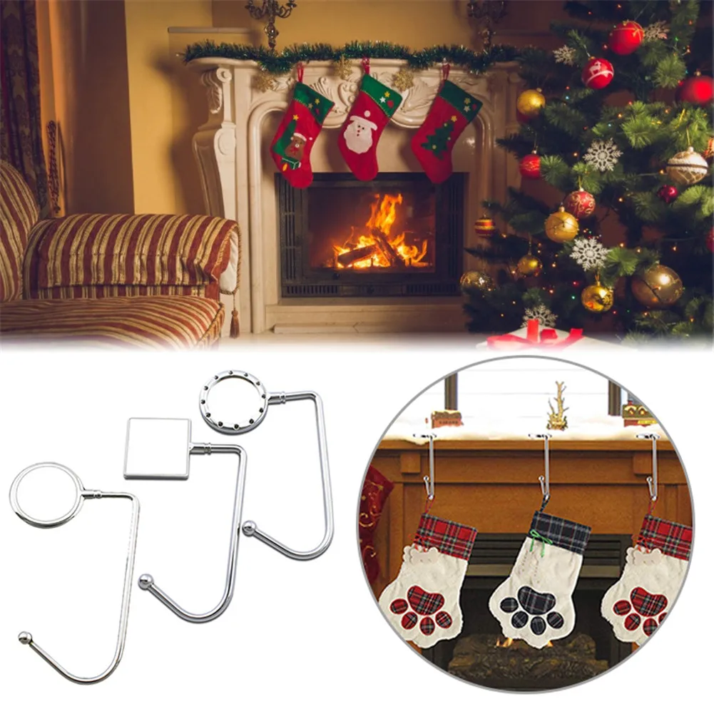 

Christmas stocking hook Christmas candy bag hook metal hanger Christmas party decoration hanger