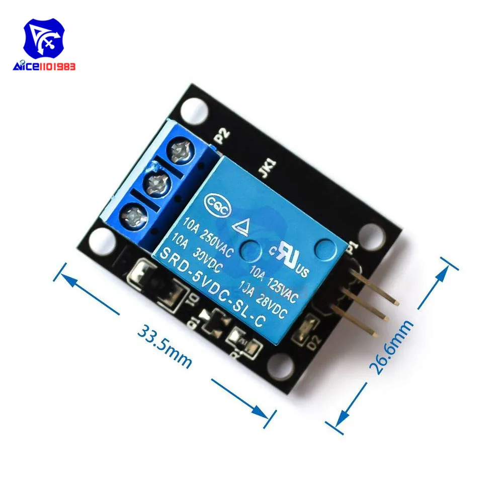 Diymore 1 канальный релейный модуль 5 В для Arduino PIC AVR DSP ARM|Интегральные схемы| |