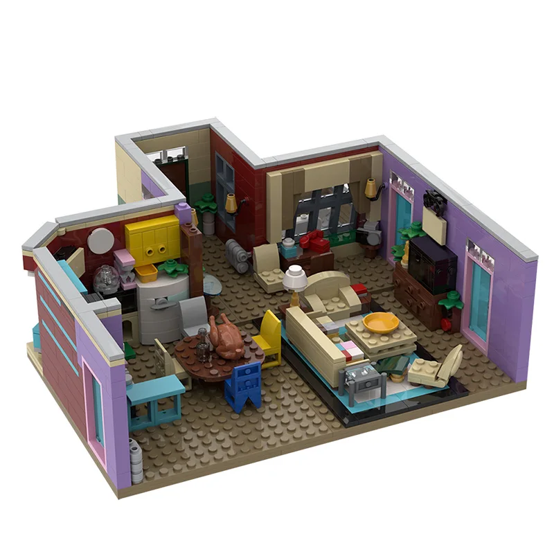 

MOC Monica's Apartment Building Friends Alliance The Television Show Love Apartments House Blocks DIY Toys For Children Kid Gift