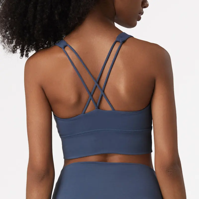 Спортивный бюстгальтер Oyoo ударопрочный для йоги с вырезом на спине отличного