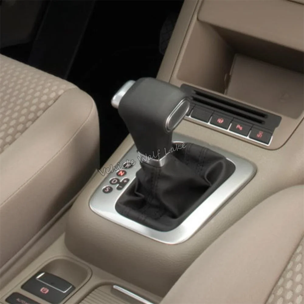 Для VW Tiguan 2007 2008 2009 2010 2011 Автомобильный Стайлинг автоматическая ручка переключения передач с кожаным чехлом