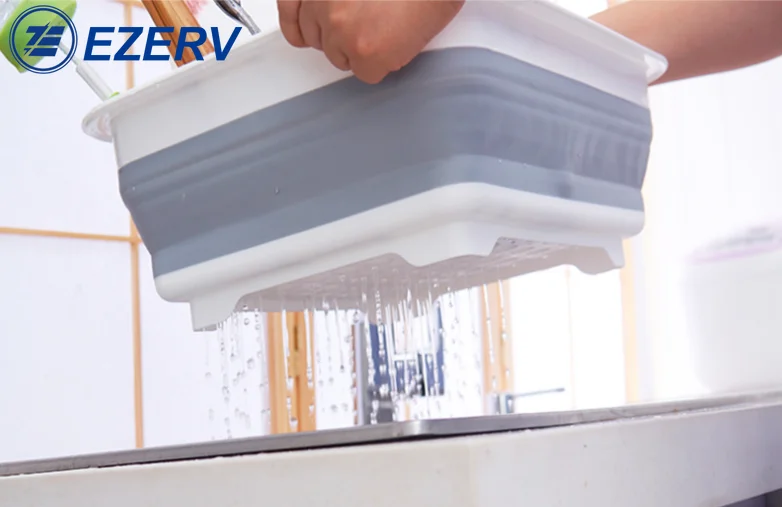 Складное блюдо для кемпера Автомобильная стойка посуды портативная чаша