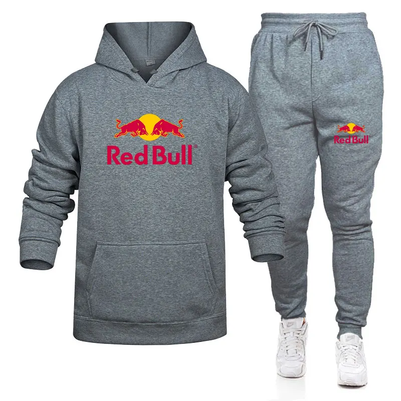 

2020 Autumn/Winter Jogging Fashion Casual Sports Suit, Men's Alphabet Printed Hoodie + Casual Pants Two-Piece Suit