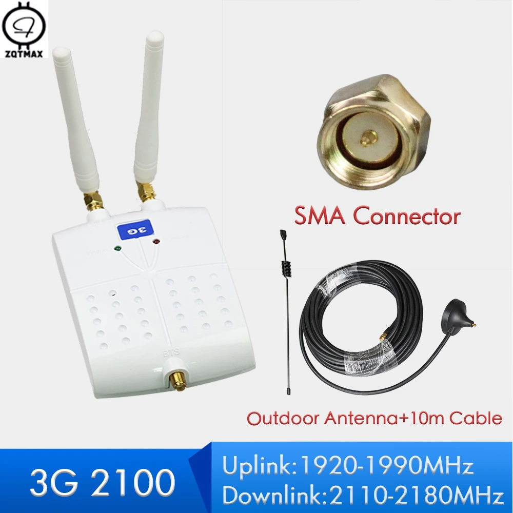 ZQTMAX WCDMA UMTS 2100mhz 3G ретранслятор сотового сигнала полный комплект усилитель сети