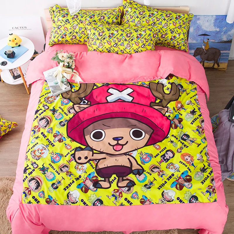 Комплект постельного белья Luffy Chopper из 4 предметов с героями аниме простыня