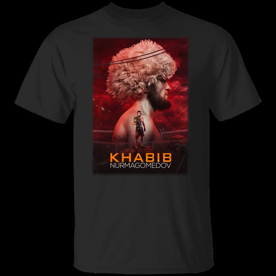 Khabib Nurmagomedov чёрная футболка чемпионата России медведя для мужчин женщин S