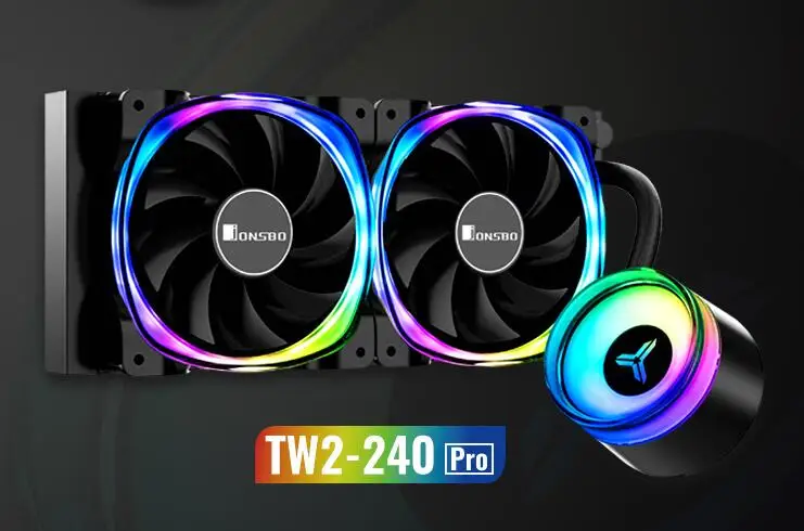 JONSBO TW2 240 PRO TW240 RGB двойной режим управления цветом интегрированный кулер для