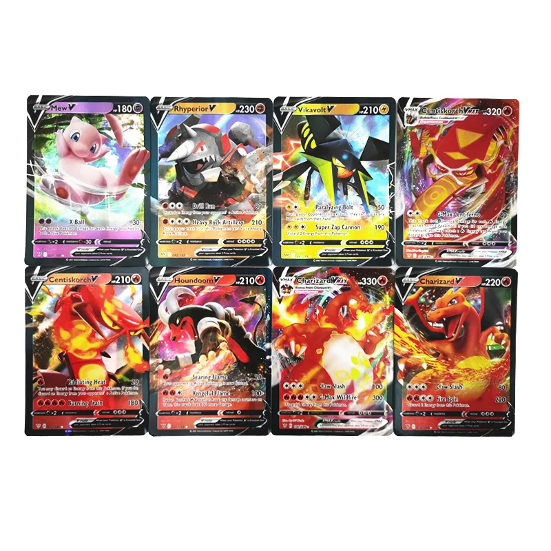 Карты Pokemon V GX EX MEGA Лидер продаж карта со вспышкой Shinny карточная игра игрушка