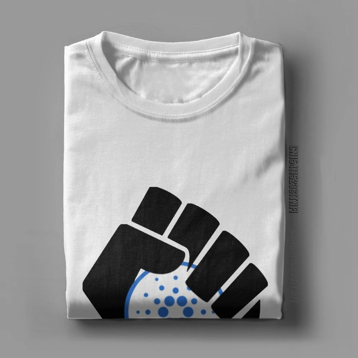 Мужская футболка из чистого хлопка с коротким рукавом и круглым вырезом