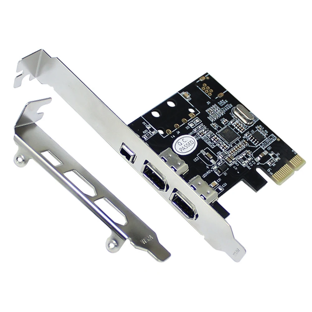 

PCI-E 1X 1394 DV Video Capture Adapter Card 6 Pin to 4 Pin 3 Port Firewire Converter Desktop Computer Accessories