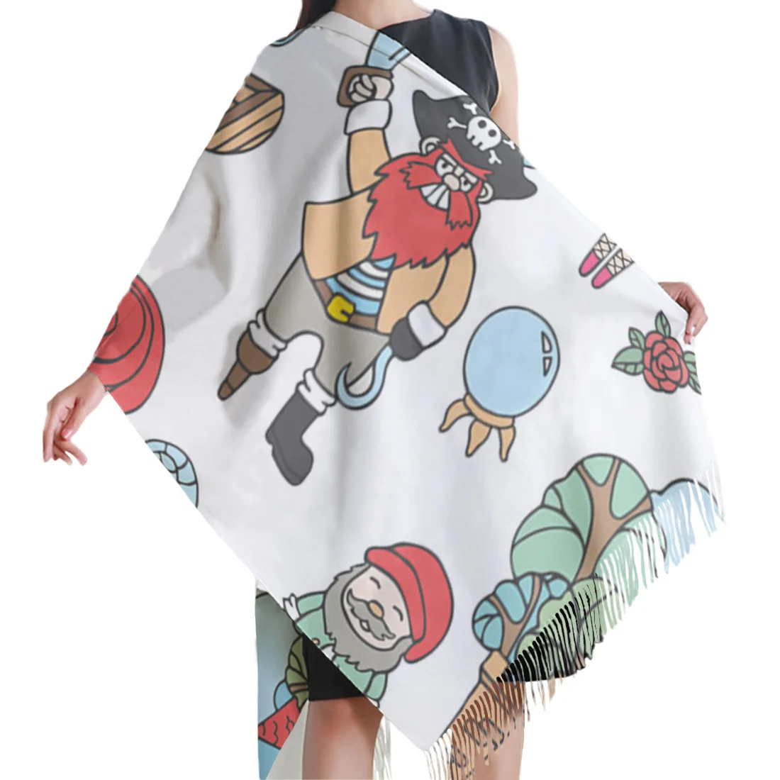 Spring Winter Women Scarf Castle Bunny Princess Mermaid Cartoon Warm Cashmere Scarves Shawls Neck Bandana Pashmina Lady Wrap |
