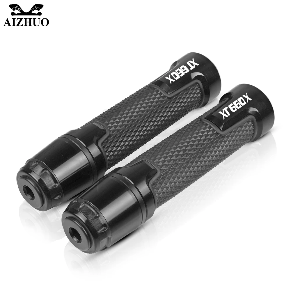 black Motorcycle Grips Handle Grips Brake Clutch Levers For YAMAHA XT660 XT 660 XT660X XT660/X/R/Z 2004- 2013 2012 - Color: black