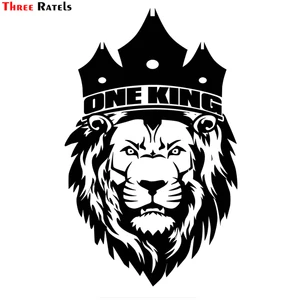 Автомобильные наклейки Three Ratels FC201 Cool One King Lion, забавные оконные ПВХ наклейки, Стайлинг