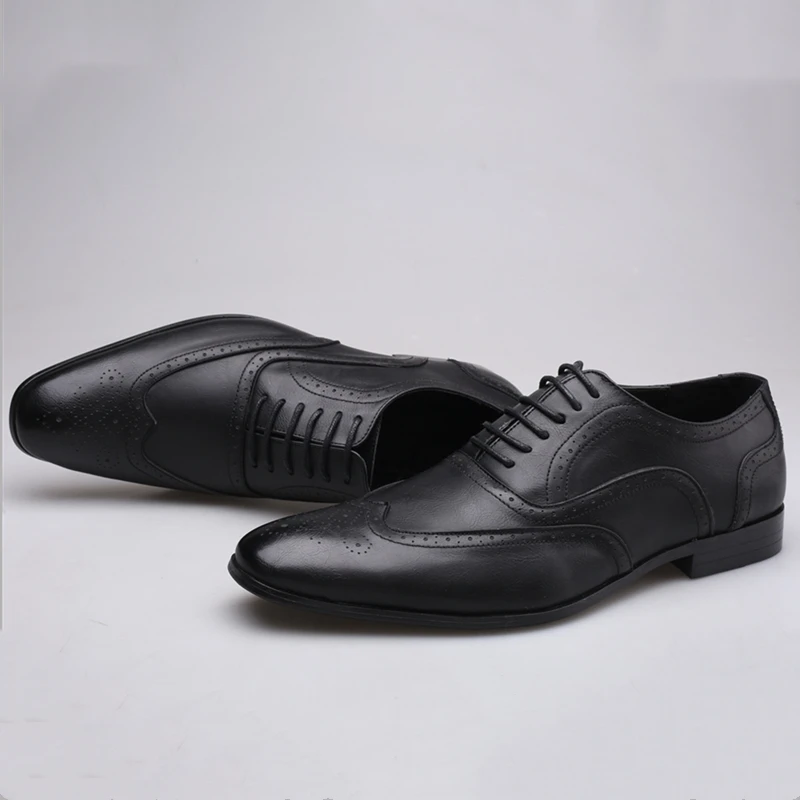 Мужские кожаные туфли размеры 38 48 удобные деловые мужские стильные официальные #